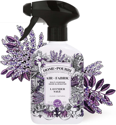Home-Pourri Air + Fabric Multi-Purpose Odor Freshener Spray, Lavender Sage, 11 Fl Oz - Lavender and Sage...