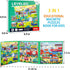 Magnetic Puzzles for Kids Ages 4-8, 3 in 1 Wooden Jigsaw Puzzles Book for Toddlers, Car Activities Toy for Girls 4-6, Learning Magnet Gift for Roa...