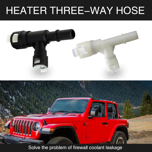 Pack-2 Car T-connector Three-way Cooling Water Pipe Joint, Replacement Parts 15055343 15055342, Heater Inlet Hose Fitting, Compatible with Select ...