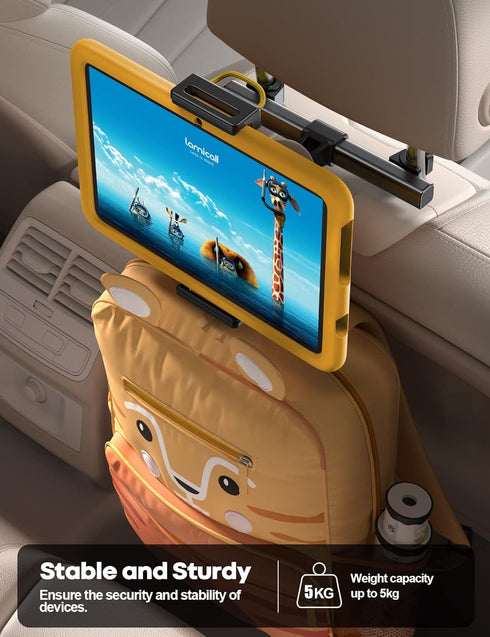 Lamicall Car Tablet Headrest Holder - Car Back Seat Headrest Tablet Mount Stand for Kids, Road Trip Essentials, Compatible with 2024 iPad Pro 11/1...