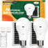 Neporal MagicGlow Rechargeable Solar Light Bulbs with Remote, USB+Solar Rechargeable Bulbs,3 Colors Shift + Dimmable Battery Light Bulb, A19 Emerg...