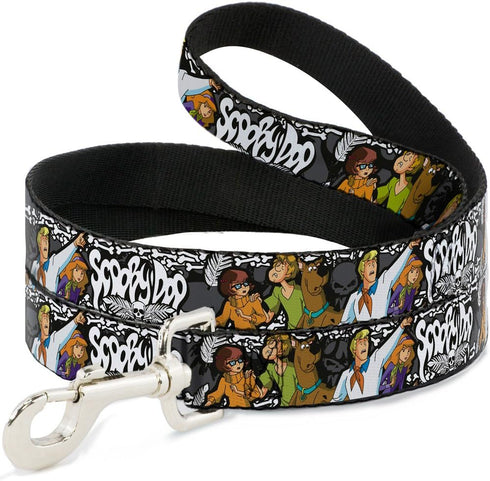 Buckle-Down Pet Leash - SCOOBY DOO Group Pose/Bones - 4 Feet Long - 1" Wide...