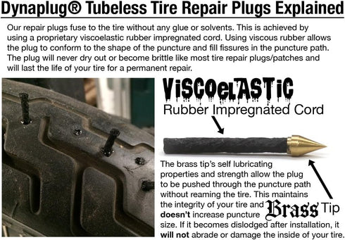 Dynaplug Ultralite Tubeless Tire Repair Tool Kit, Made in USA...