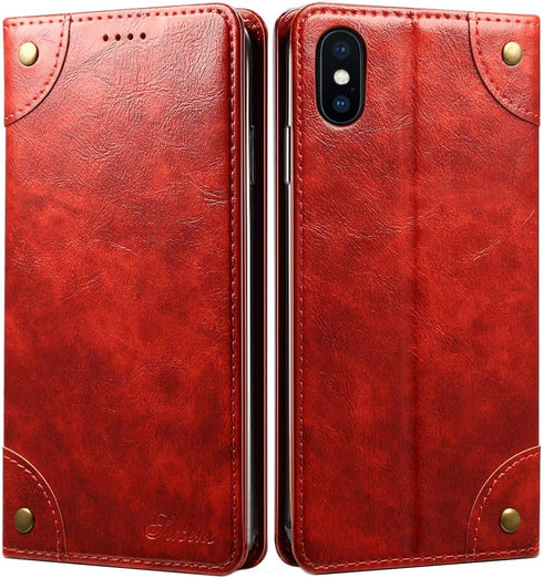 SINIANL iPhone 8 Plus / 7 Plus Leather Wallet Folio Case with Magnetic Closure, Flip Cover, Stand and Credit Card Slot...