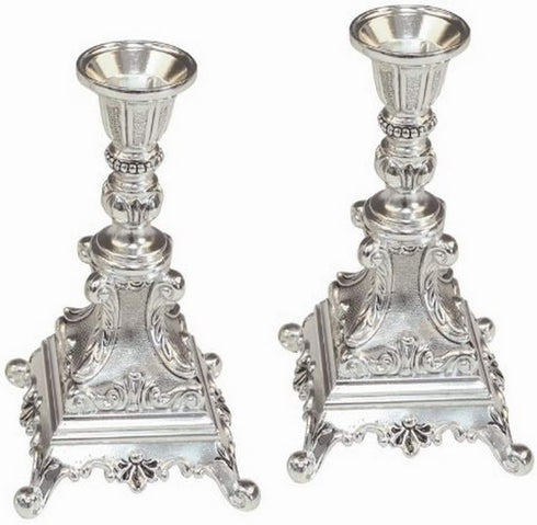 Majestic Giftware CS93100B Candle Sticks, 6-Inch, Silver Plated...