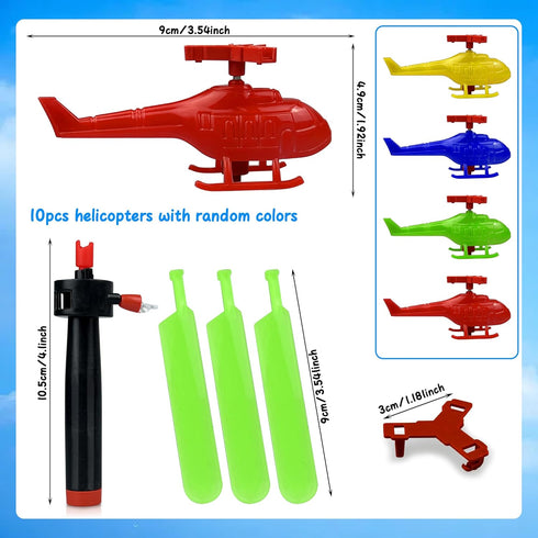 10PCS Flying Helicopters Planes 360°Rotating Airplanes Helicopter Airplane for Boys Girls Goodie Bag Stuffers Classroom Prizes Bulk Party Favors...