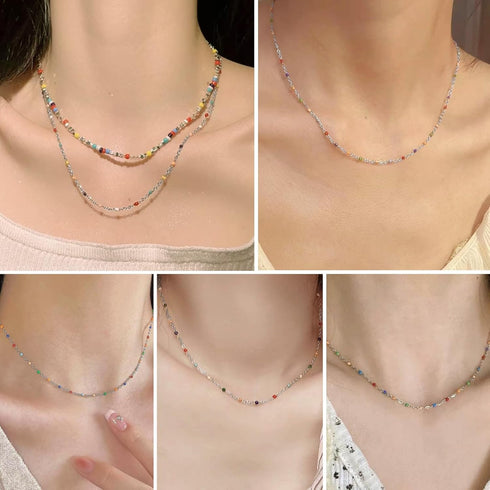 16.4 Feet/5M Necklace Chain for Jewelry Making Colorful Beaded Jewelry Chains for DIY Necklace Bracelet Anklet Craft Jewelry Making Supplies with ...