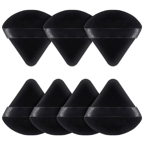 BEAKEY Triangle Powder Puffs for Face Powder Makeup Puff for Loose & Cosmetic Foundation, Wedge Shape Velour Cosmetic Cloud Kiss Makeup Sponges fo...