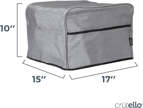 Crutello 4 Slice Toaster Oven Cover with Storage Pockets - Small Appliance Dust Covers, High Quality 4 Slice Toaster Cover, Toaster Oven Dust Cove...