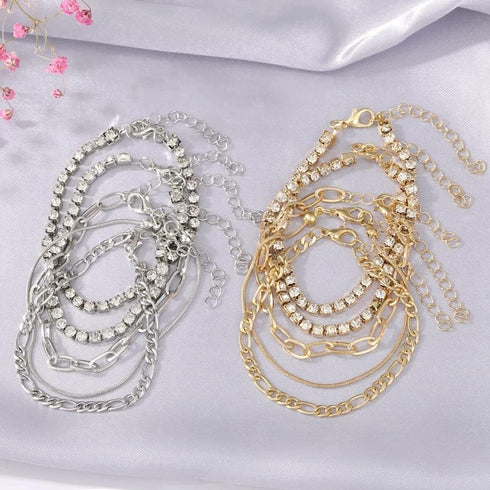 Dainty Gold Chain Bracelets for Women 14K Gold Plated Bracelet Stackable Adjustable Paperclip Chain Bracelets Trendy Layered Cuban Link Bracelets ...