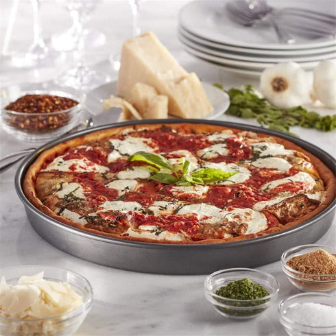 IME Pizza Pan Nonstick Pizzas Tray Sheet Carbon Steel Pie Pan Baking Pans Deep Dish for Home Kitchen Bakeware Bread Cake Handmade 10 Inch...
