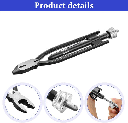 9 Inch Safety Wire Twisting Pliers, Aircraft Wire Twisting Tool with 10 Meters 0.5 mm Wire, Automatic Metal Lock Twister for Aircraft Auto Industr...