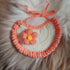 Dog Costume and Cat Costume,Handmade Knitted Dog bandanas,Orange Flower Dog Birthday Outfit for Small Dogs,Cute Cat Bandana Collar for Party,Daily...