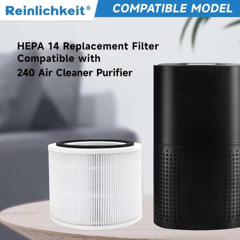 HEPA 14 Replacement Filter Compatible with Puro 240 Air Purifier, 3-in-1 True HEPA Filter Replacement, Model 14, 1 Pack...