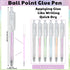 Seajan 6 Pcs Quick Dry Ballpoint Glue Pen with 12 Pcs Glue Refills Easy Control and Precise Apply Liquid Glue Pens for Crafting Scrapbooking Card ...