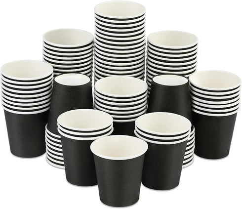100 Pack 3 oz Paper Cups,Bathroom cups, Espresso Cups, Small Paper Cups for Mouthwash, Snacks, Suitable for Family, Party, Picnic(Black)...