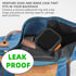 ARGOMAX Leak Proof Denture Bath Cup, Portable Soaking Denture Box, Denture Bath Case with Strainer, for Dentures and Braces (Black + Orange)....