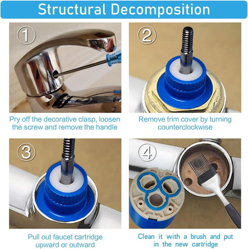 35mm Faucet Cartridge, Faucet Cartridge Replacement for DIY Repair and Home Improvement, Shower Valve Cartridge for Shower...