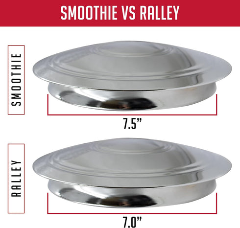 1 Pc Vintage Center Cap Police Cap No Logo 8.25" Diameter Fits Wheels with 7.00" Inner Ring Chrome Steel Fits RALLEY Rally Wheels Only...