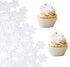 50pcs snowflake cake decorations edible cake toppers snowflake Cupcake Toppers edible frozen cake topper for the winter cake decoration...