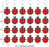 24 Pack Ladybug Keyring Pack Party Favor for Ladybug Lover, My Little Ladybug Themed Party, Baby Shower, Birthday...