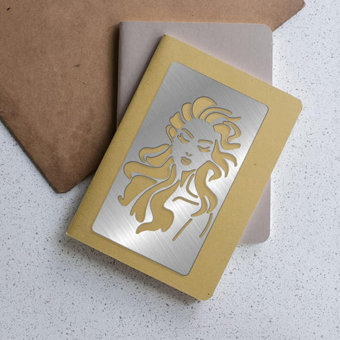 FINGERINSPIRE 4 Pcs Women Theme Metal Journal Stencil Metal Painting Template Stainless Steel Multifunctional Planner Metal Stencils Templates for...