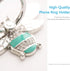 Allengel Bee Phone Ring Holder Finger Kickstand with Crystal, Cute Phone Ring Grip Holder for iPhone or Smartphone Cases, Silver Turquoise...