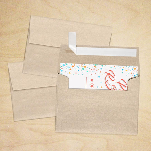 LUXPaper 4Bar A1 Invitation Envelopes | Peel & Press | 3 5/8" x 5 1/8" | Taupe Metallic | 80lb. Text | 50 Qty...