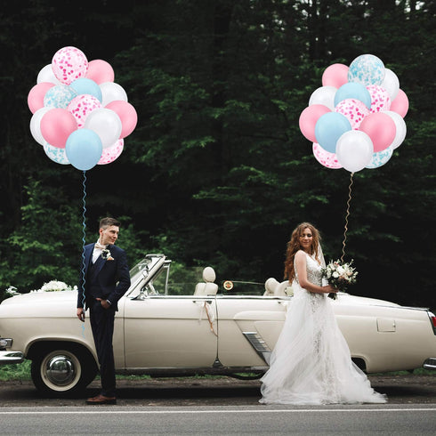 60 Pieces 12 Inch Latex Pastel Balloons Macaron Confetti Balloons for Baby Shower Gender Reveal Birthday Party Decorations...