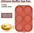 JOERSH Silicone Egg Mold for Breakfast Sandwiches 4" Jumbo Size Muffin Top Pan, Non-Stick Round Silicone Molds for Baking Hamburger Bun, Eggs and ...