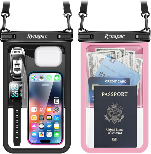 Waterproof Phone Pouch - 10in Waterproof Phone Case with Lanyard, IPX8 Cell Phone Dry Bag Beach Essentials for iPhone 15/15 Plus/15 Pro/15 Pro Max...