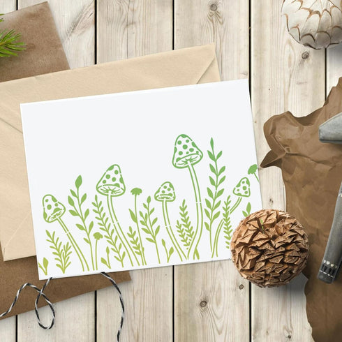 Mushrooms Stencils for Crafts Flower Stencils Wildflower Stencils Reusable Mushroom Stencil Drawing Templates for Painting on Wood Fabric Wall Art...