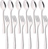 Begale 12-piece Stainless Steel Tea Spoons and Tasting Appetizer Cake Forks, 6 Tasting Forks + 6 Teaspoons...