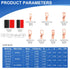 Copper Wire Lugs AWG12 10 8 6 Gauge Wire Connectors, SQQHXX Heat Shrink Set, with 30Pcs Battery Cable Ends Ring Terminals Connectors and 30Pcs Hea...