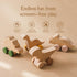 Wooden Dinosaur Cars Montessori Toys for Babies Baby Push Car Toys Wooden Toy Vehicles Development and Infant Grasping Montessori Toys(3PCS)...