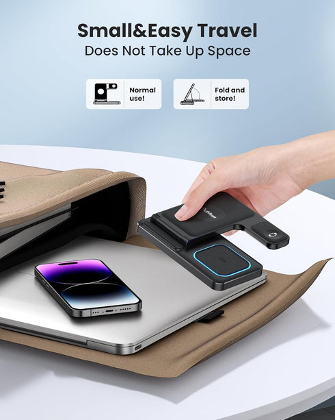 DUMTERR 3 in 1 Wireless Charger for iPhone 15/14/13/12,Wireless Charging Station for Apple Devices, Charging Stand for Apple Watch Series, for Air...