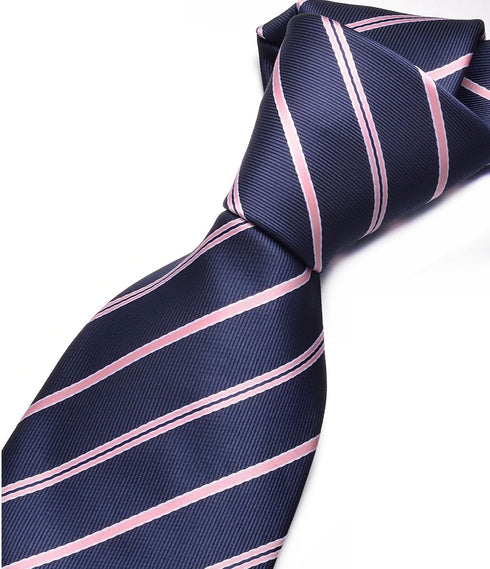 Navy Blue Tie for Men Classic Polka Dot Striped Plaid Paisley Microfiber Necktie Wedding Business Party...