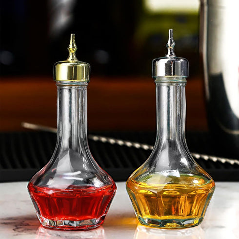 SuproBarware Bitters Bottle Set of 2 Glass Dash Bottle with Dasher Top 1.7oz Professional Bar Tool for Cocktail Great for Bartender Home Bar...