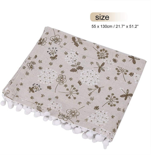 Fridge Washing Machine Dust Proof Cover Protector Multi-purpose Cotton Linen Universal Top Cover with Storage Bag(51x21inch)...