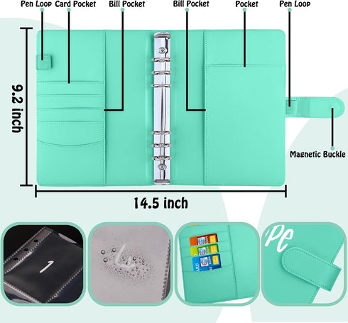 100 Envelopes Money Saving Challenge Binder, A5 Budget Binder with Cash Envelopes, Savings Challenges Book to Save $5,050, 10,000, 500, Budget Pla...