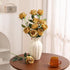 Veryhome 10 Pcs Artificial Gold Flowers Silk Roses Real Touch Bridal Wedding Bouquet Gold Rose for Christmas Home Garden Party Floral Decor...