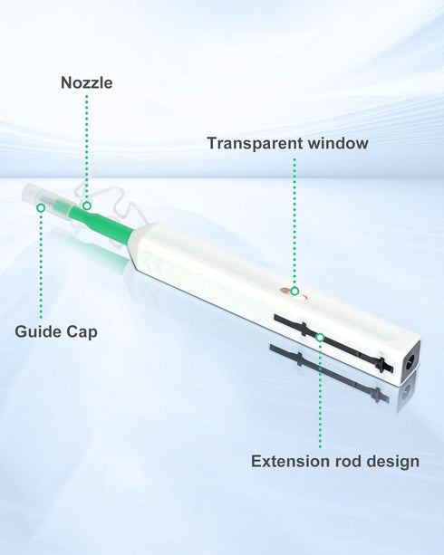 Fiber Optic Cleaning Pen, One Click Fiber Cleaner Pen, SC/FC/ST 2.5mm Ferrule Connectors Fiber Cleaner Over 800 Times with Added Protection Case...