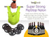 Sturdy Reusable Grocery Bags Foldable and Washable - Made From RipStop Nylon Hold 50lbs - Designed in USA Reusable Shopping Bags Inside a Compact ...