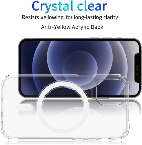 Ambar Compatible with MagSafe Case for iPhone 11 (6.1 inch), Shockproof, Acrylic Back, Magnetic Transparent Case...