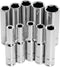 Performance Tool W36300 10 pc. 1/4 in. Drive 6pt SAE Deep Wall Socket Set...