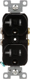 Eaton TRBR20BKBXSP 20-Amp 3-Wire 125-Volt Tamper Resistant Commercial Grade Duplex Receptacle 2-Pole, Black...