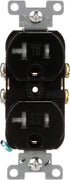 Eaton TRBR20BKBXSP 20-Amp 3-Wire 125-Volt Tamper Resistant Commercial Grade Duplex Receptacle 2-Pole, Black...