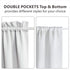 Aquazolax Rod Pocket French Door Curtain Drapes - Blakout Door Panel 25x72-Inch Premium Window Treatment Coverings for Glass Door - 1 Panel, Greyi...
