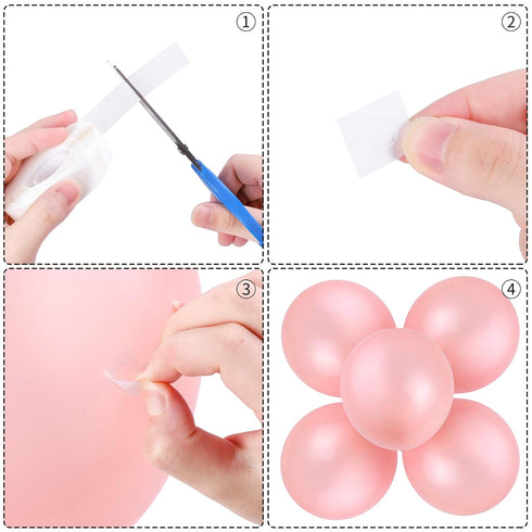 Aneco 500 Pieces Clear Balloon Glue Points Removable Adhesive Dots Double Sided Glue Points Stickers Non Trace Adhesive Glue Tape for Craft Suppli...
