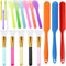 IHUIXINHE 18 Pcs Silicone Stir Sticks Set, Include 3 Pcs Silicone Spatula, 5 Pcs Silicone Epoxy Brushes, 4 Pcs Silicone and 6 Pcs Plastic Stir Sti...